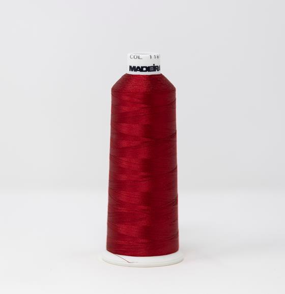 Candy Apple Red Color, Classic Rayon Machine Embroidery Thread, (#40 / #60 Weights, Ref. 1181), Various Sizes by MADEIRA