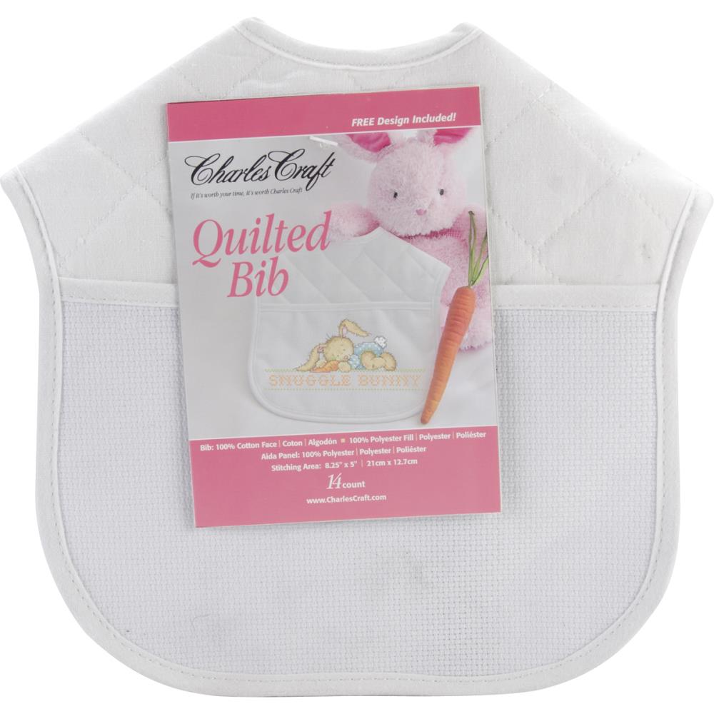 Charles Craft Quilted Baby Bib, Aida 14 Count,  9"X9" by DMC