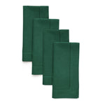Load image into Gallery viewer, Green Forest Hemstitch Table Linen Collection, 100% Linen
