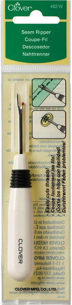 Load image into Gallery viewer, White/Black Ergonomic  (4.6&quot;) Seam Ripper by Clover®
