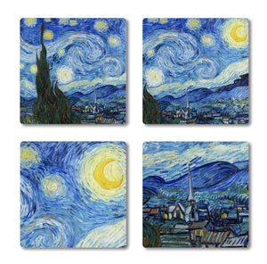 Coaster Set,    "Starry Night" by Vincent Van Gogh