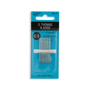 Crewel / Embroidery (Size 4), Hand Sewing Needles by S. Thomas & Sons®