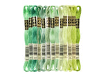 Load image into Gallery viewer, Six Strand Floss, DMC  (Light Green Colors) 100% Cotton

