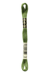 Six Strand Floss, DMC  (Dark Green Colors) 100% Cotton