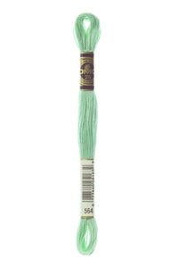 Six Strand Floss, DMC  (Light Green Colors) 100% Cotton