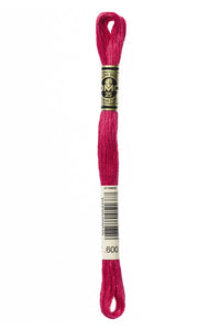 Six Strand Floss, DMC  (Dark Pink Colors) 100% Cotton