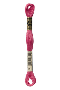 Six Strand Floss, DMC  (Dark Pink Colors) 100% Cotton