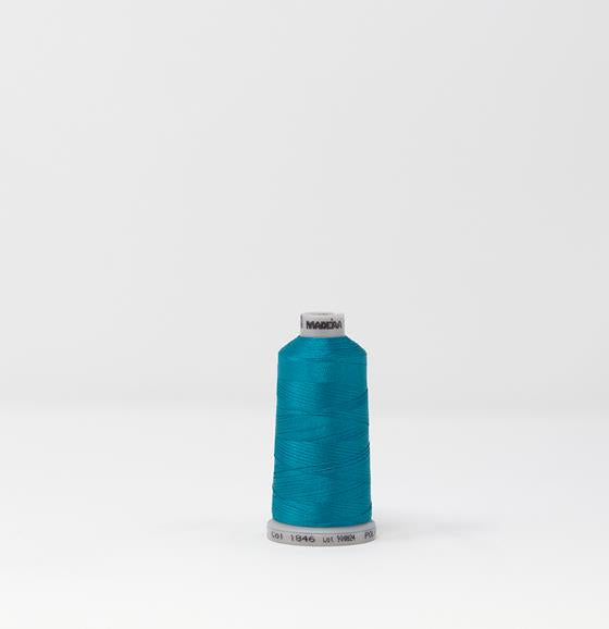 Dark Teal Color --- Polyneon Machine Embroidery Thread, (#40 / #60 Wei ...