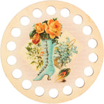 Load image into Gallery viewer, Wood Thread Organizers with Boot &amp; Flowers  by   RTO Buratini
