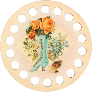 Wood Thread Organizers with Boot & Flowers  by   RTO Buratini