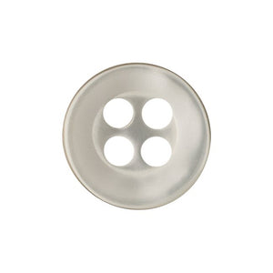 Designer Flat Edge Shirt Front Buttons, Natural Pearl Color, Size 18L (7/16")