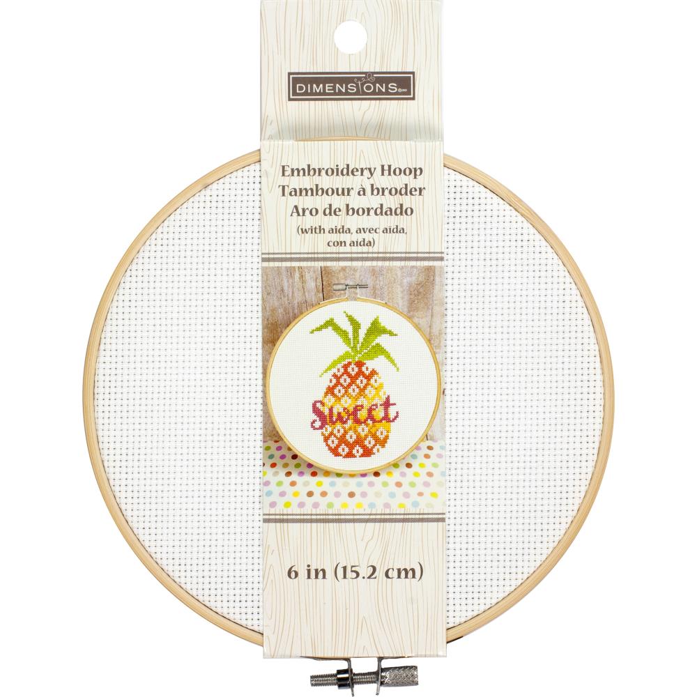 Dimensions Embroidery Hoop with Aida Fabric, 6"