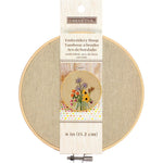 Load image into Gallery viewer, Embroidery Hoop with Natural Fabric, 6&quot; by Dimensions

