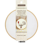 Load image into Gallery viewer, Embroidery Hoop with White Fabric, 6&quot; by Dimensions
