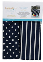 Load image into Gallery viewer, Dots &amp; Stripes Tea Towel, Navy
