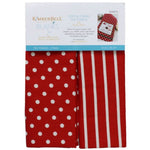 Load image into Gallery viewer, Dots &amp; Stripes Tea Towel, Red

