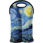 Load image into Gallery viewer, Double Wine Tote,    &quot;Starry Night&quot; by Vincent Van Gogh
