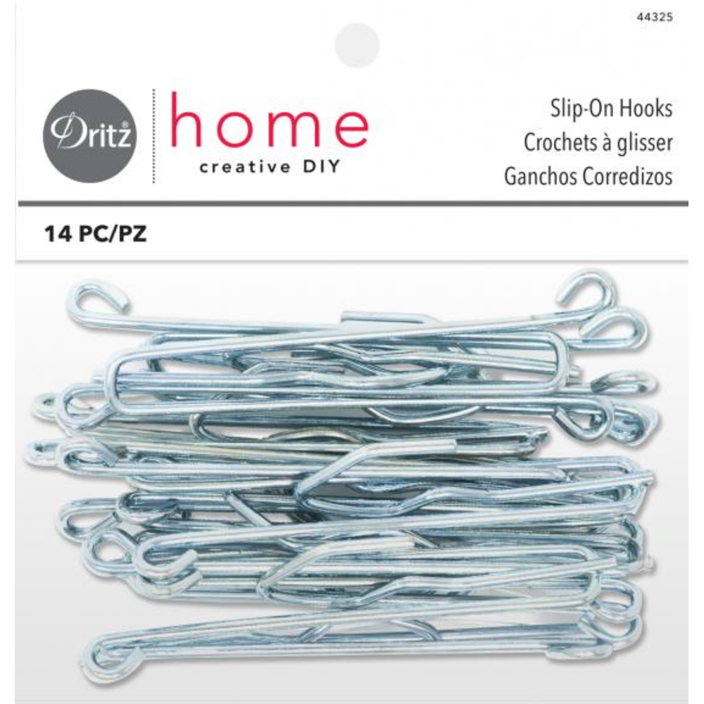 SlipOn Drapery Hooks, 3" (14/Pkg), Dritz Blanks for Crafters