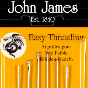 Easy-Threading Hand Sewing Needles (Sizes: 4 / 8) by John James®