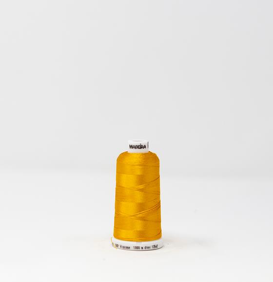 Egg Yolk Yellow Gold Color, Classic Rayon Machine Embroidery Thread, (#40 Weight, Ref. 1172), Various Sizes by MADEIRA