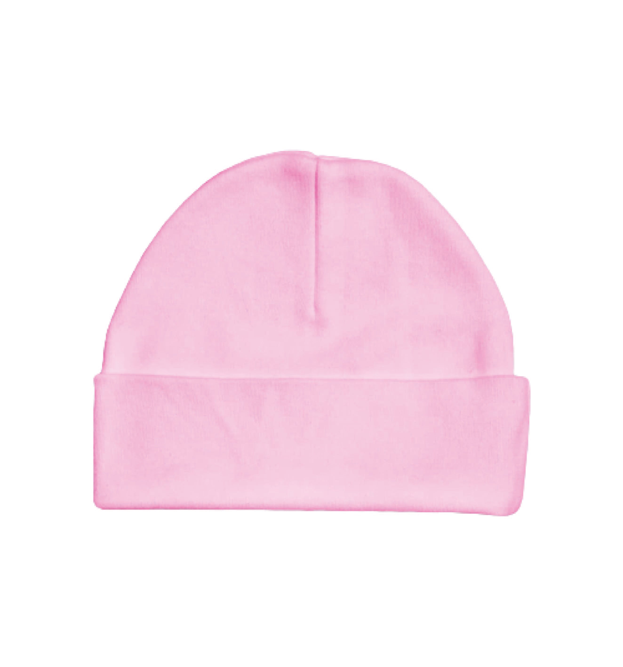 Embroidery Baby Beanie Cap, 100% Cotton, Pink