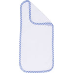 Load image into Gallery viewer, Embroidery Blank Set (Bib, Burp Cloth and Hooded Towel with Blue Gingham Border)
