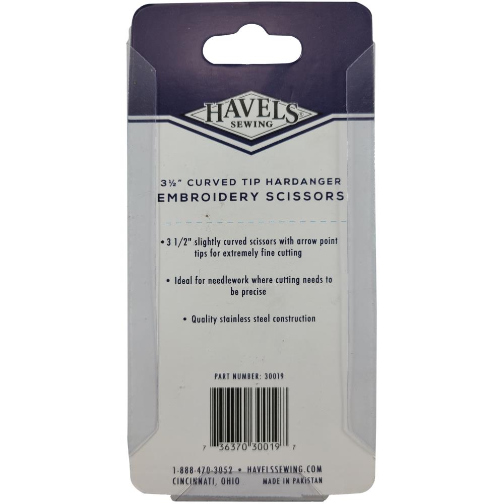 Embroidery Scissors (Curved Tip Hardanger), 3.5" by Havel's