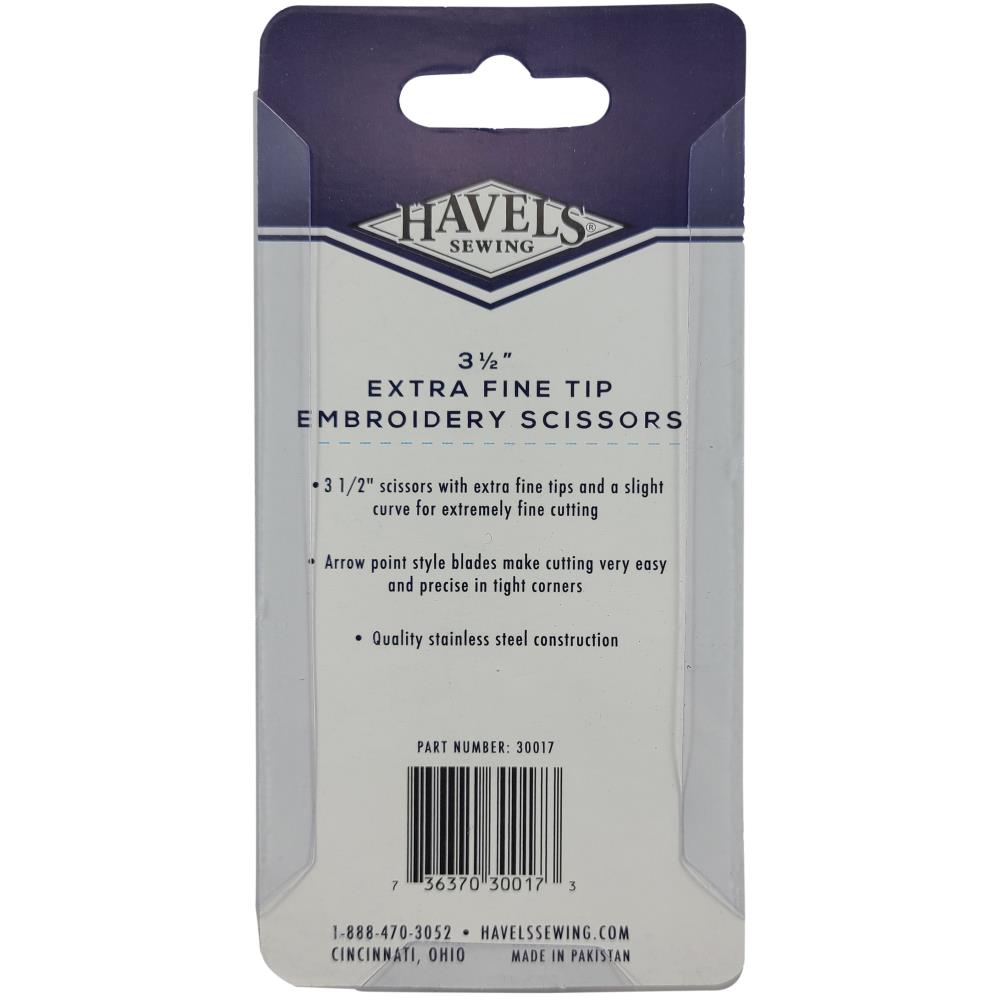 Embroidery Scissors (Extra Fine Tip) 3.5" by Havel's