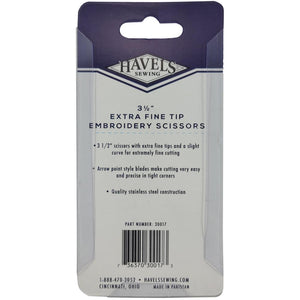 Embroidery Scissors (Extra Fine Tip) 3.5" by Havel's