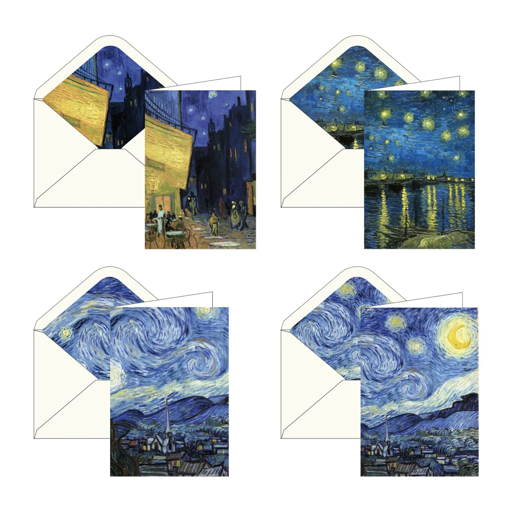 Fine Art Note Cards Gift Box Set,     "Starry Night" by Vincent Van Gogh