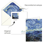 Load image into Gallery viewer, Fine Art Note Cards Gift Box Set,     &quot;Starry Night&quot; by Vincent Van Gogh
