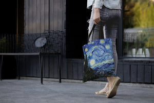 Fine Art Canvas Tote,     "Starry Night" by Vincent Van Gogh