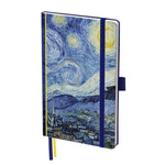 Load image into Gallery viewer, Fine Art Dot Grid Journal,     &quot;Starry Night&quot; by Vincent Van Gogh
