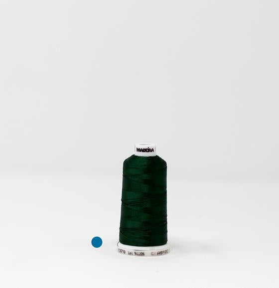 Fir Green Color, Classic Rayon Machine Embroidery Thread, (#40 / #60 Weights, Ref. 1370), Various Sizes by MADEIRA