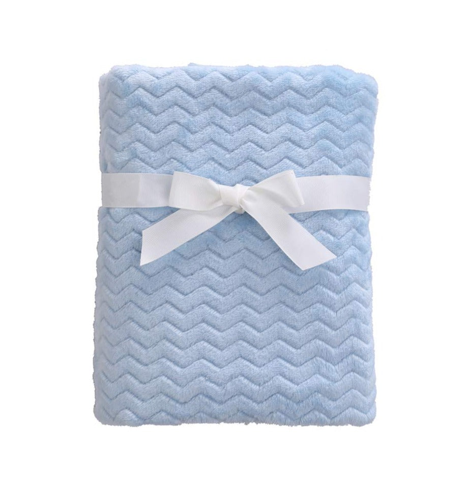 Fleece Infant Blanket, 30 x 40 in, Blue Color
