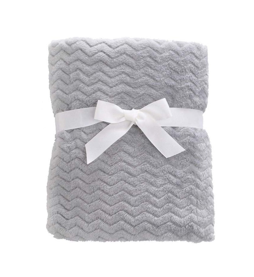 Fleece Infant Blanket, 30 x 40 in, Grey Color