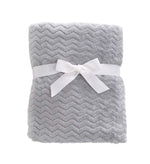 Load image into Gallery viewer, Fleece Infant Blanket, 30 x 40 in, Grey Color
