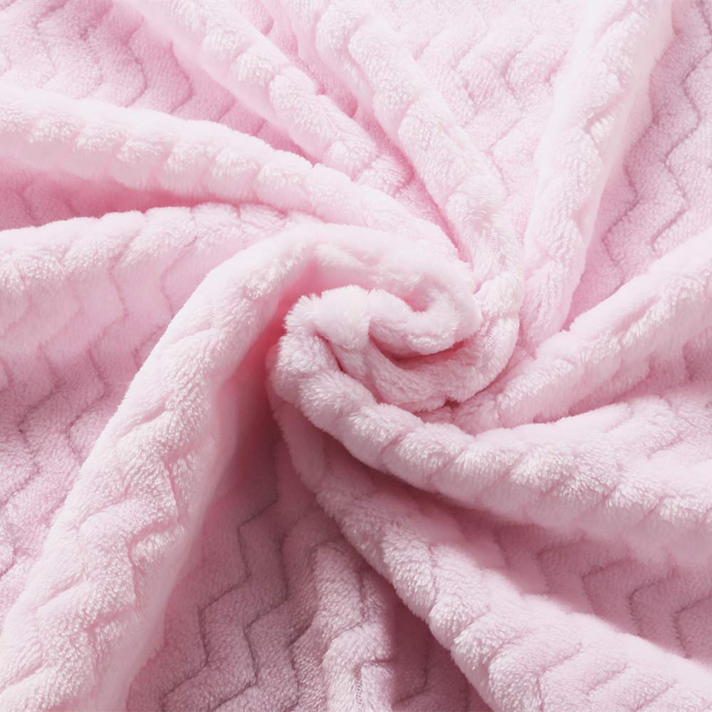 Fleece Infant Blanket, 30 x 40 in, Light Pink