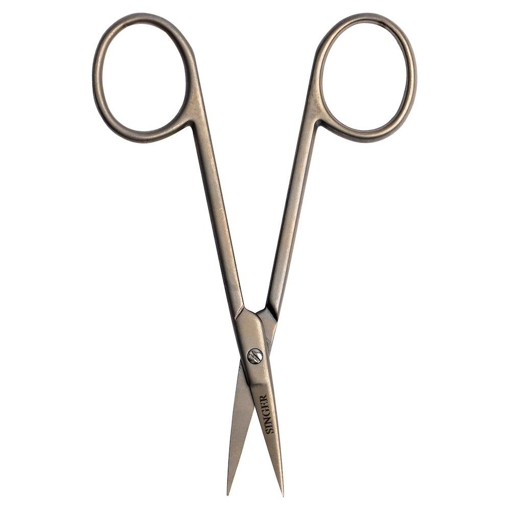 Singer Forged Curved Embroidery Scissors 4 Titanium Coated