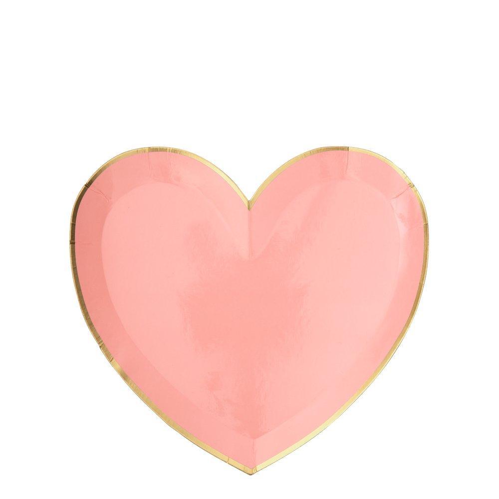 Heart-Shaped Plates (Small),  Pack of 8