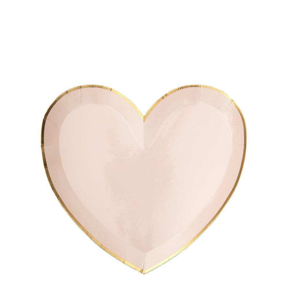 Heart-Shaped Plates (Small),  Pack of 8