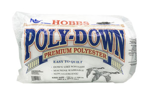 Hobbs Poly-Down Premium 100% Polyester Batting, Various Sizes