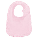 Load image into Gallery viewer, Sublimation Baby Bibs with Ruffle Trim (White / Pink), 85% Polyester - 15% Cotton
