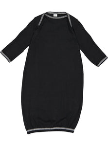 Infant Gown (100% Cotton), Black