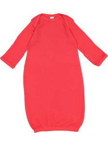 Infant Gown (100% Cotton), Red