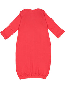 Infant Gown (100% Cotton), Red