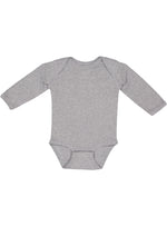 Load image into Gallery viewer, Baby Long Sleeve Bodysuit, 100% Cotton, Heather

