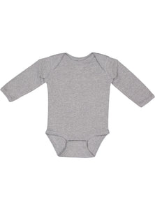 Baby Long Sleeve Bodysuit, 100% Cotton, Heather