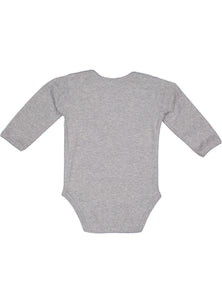 Baby Long Sleeve Bodysuit, 100% Cotton, Heather