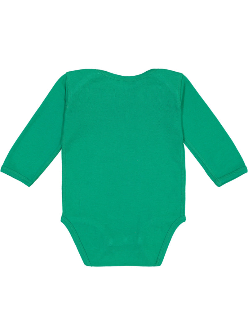 Baby Long Sleeve Bodysuit, 100% Cotton, Kelly